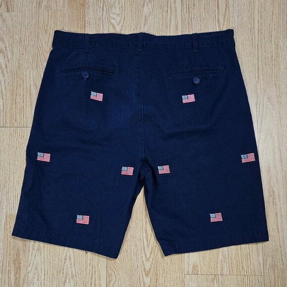 Men's Islandia Clothing Co. American Flag Golf Shorts - Navy - 38 - USED - Picture 2 of 3